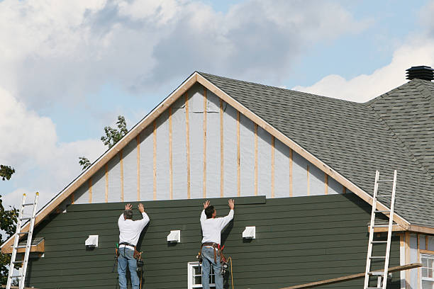 Professional Siding technician working in Sandy Hook, VA